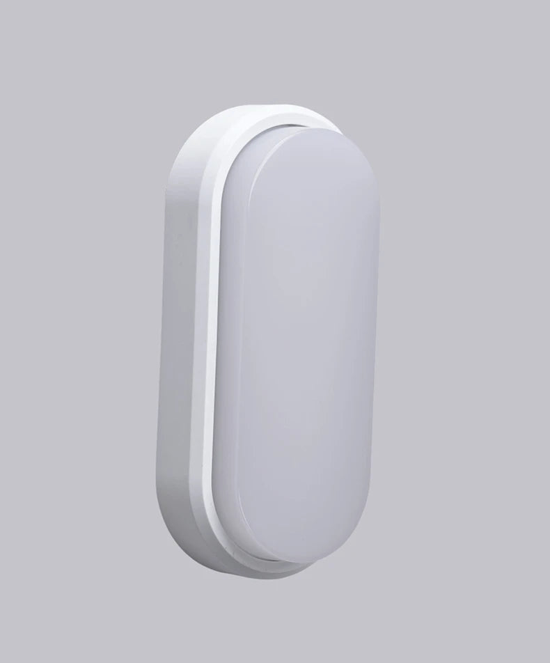 16W 20W Outdoor LED Wall Lamp Garden Porch Surface Mounted Oval Sconce Bathroom Moistureproof Ceiling Light 110V 220V