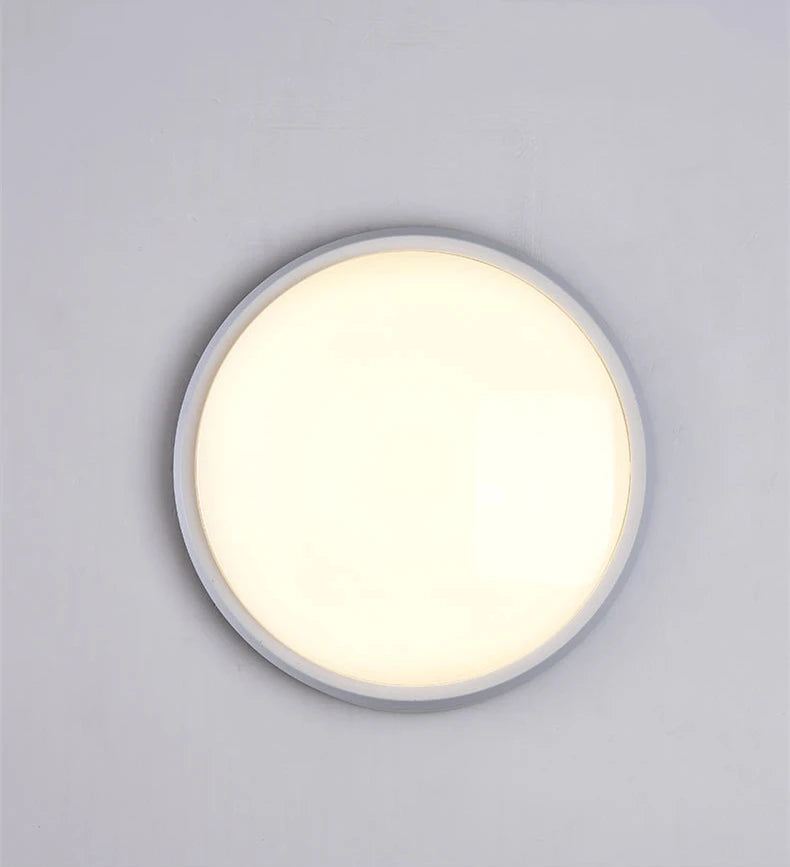 16W 20W Outdoor LED Wall Lamp Garden Porch Surface Mounted Oval Sconce Bathroom Moistureproof Ceiling Light 110V 220V