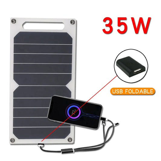 35W Solar Panel With USB Waterproof Outdoor