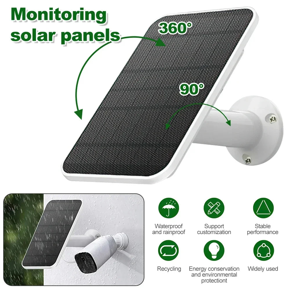 4W Solar Panels for Eufy Eufycam 2/2 Pro/2C/2C Pro/E Wall Mount with 9.8ft Power Cable