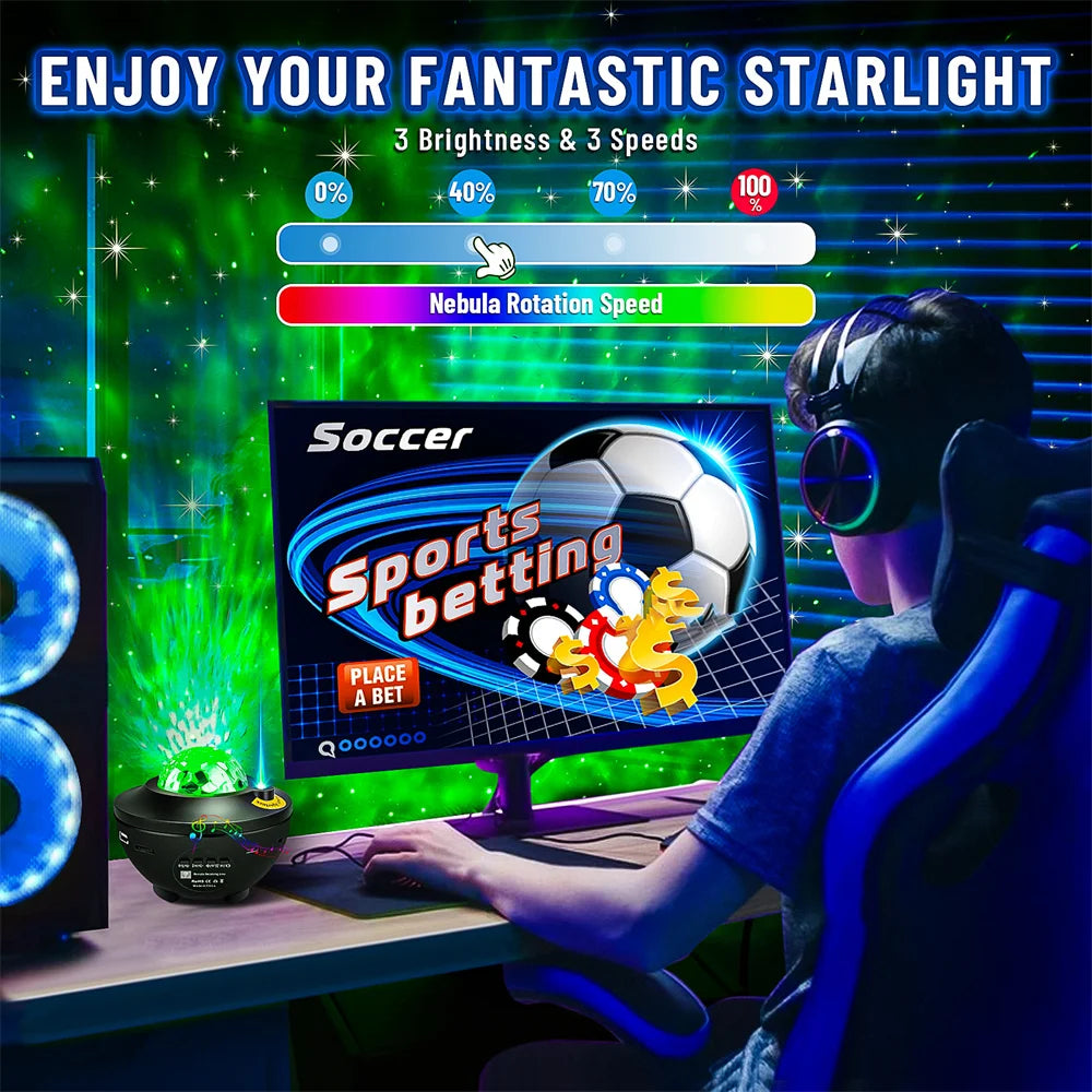 Colorful Starry Projector Galaxy Night Light4