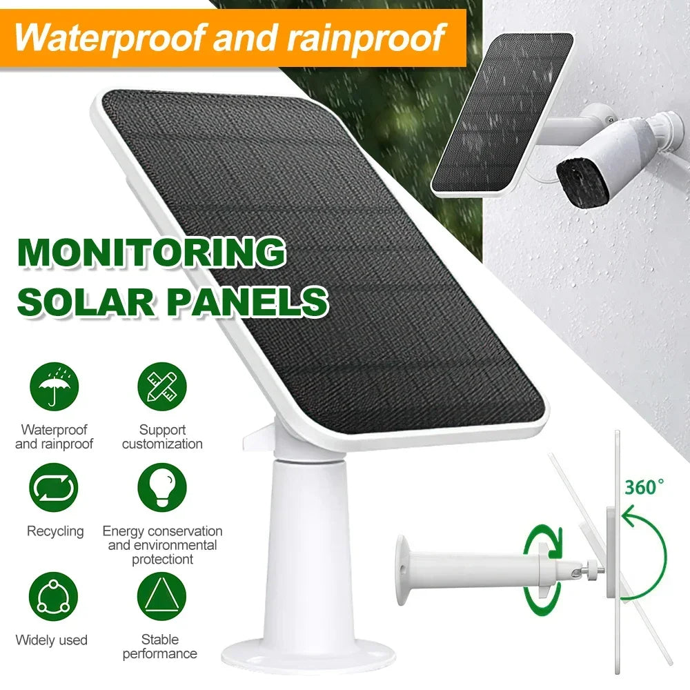 4W Solar Panels for Eufy Eufycam 2/2 Pro/2C/2C Pro/E Wall Mount with 9.8ft Power Cable