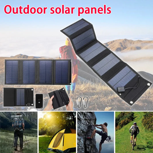 70/40W Foldable Solar Panel 5V USB Portable Battery Charger for Cell Phone